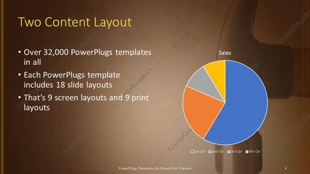 Two Content presentation slide layout