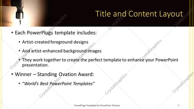 Title and Content presentation slide layout