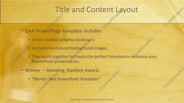 Title and Content presentation slide layout