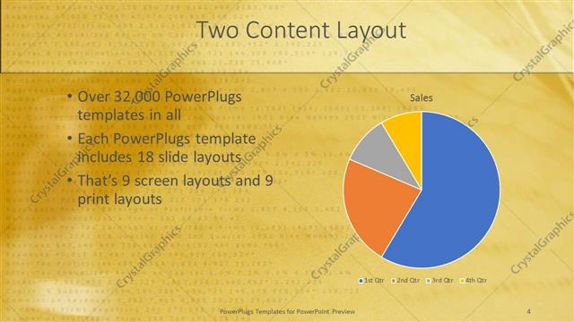 Two Content presentation slide layout