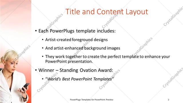 Title and Content presentation slide layout