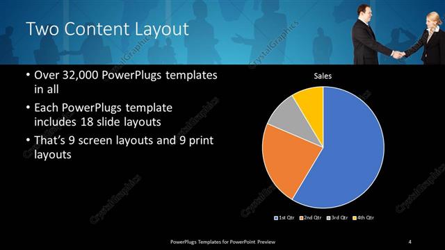 Two Content presentation slide layout