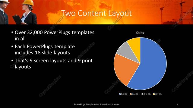 Two Content presentation slide layout