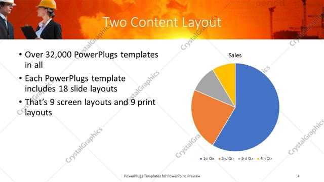 Two Content presentation slide layout