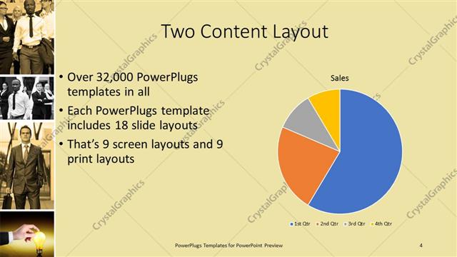 Two Content presentation slide layout