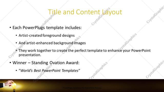 Title and Content presentation slide layout