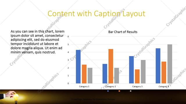 Content with Caption presentation slide layout