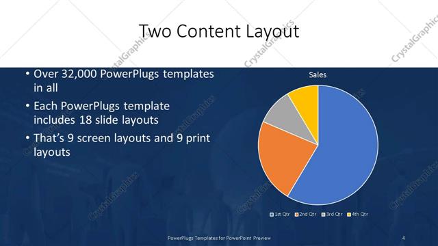 Two Content presentation slide layout