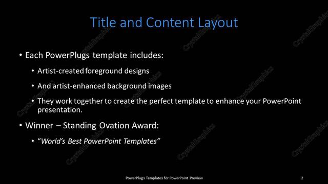 Title and Content presentation slide layout