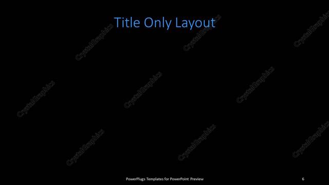 Title Only presentation slide layout