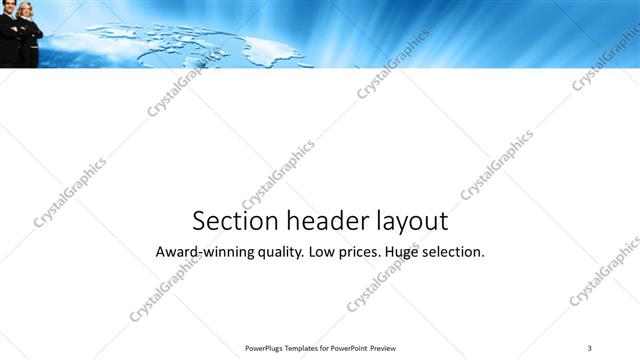 Section Header presentation slide layout