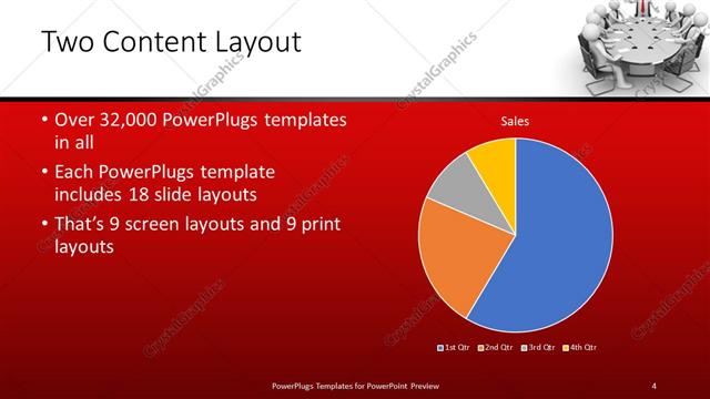 Two Content presentation slide layout