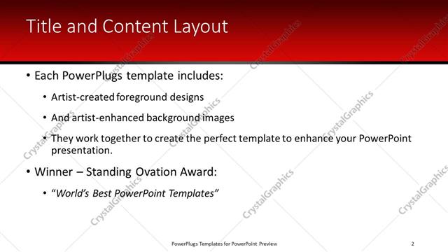 Title and Content presentation slide layout