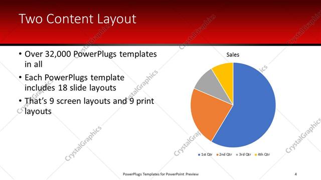 Two Content presentation slide layout