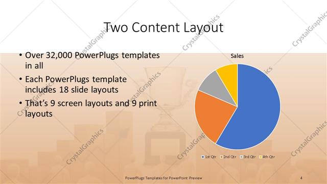 Two Content presentation slide layout