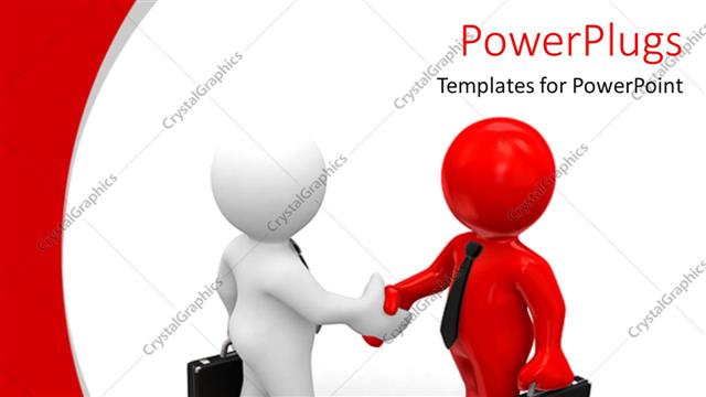  Presentation with collaboration - Business men shaking hands collaboration deals