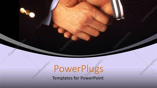  Presentation with shaking hands - Business men shaking hands on grey and black background