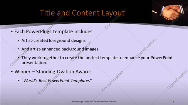 Title and Content presentation slide layout