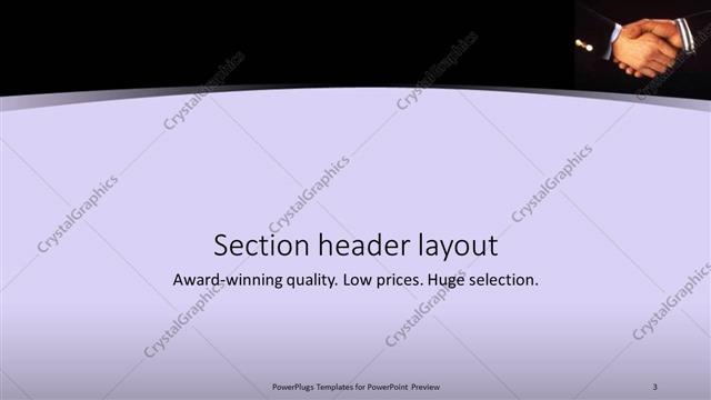 Section Header presentation slide layout