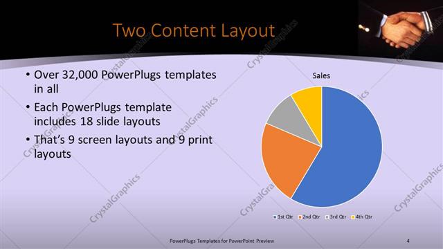 Two Content presentation slide layout