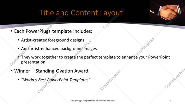Title and Content presentation slide layout