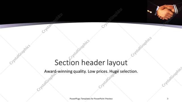 Section Header presentation slide layout