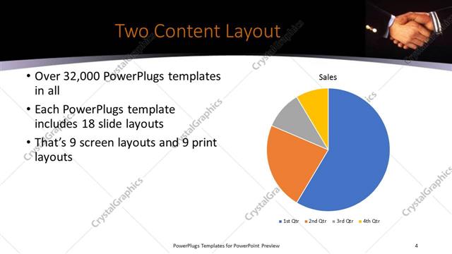Two Content presentation slide layout