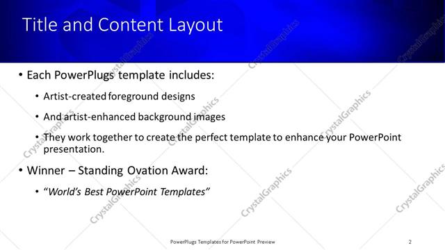Title and Content presentation slide layout