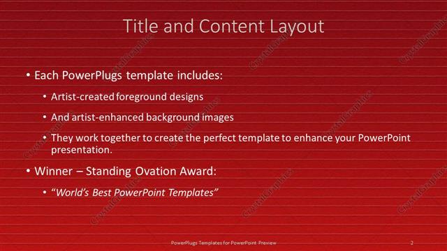 Title and Content presentation slide layout