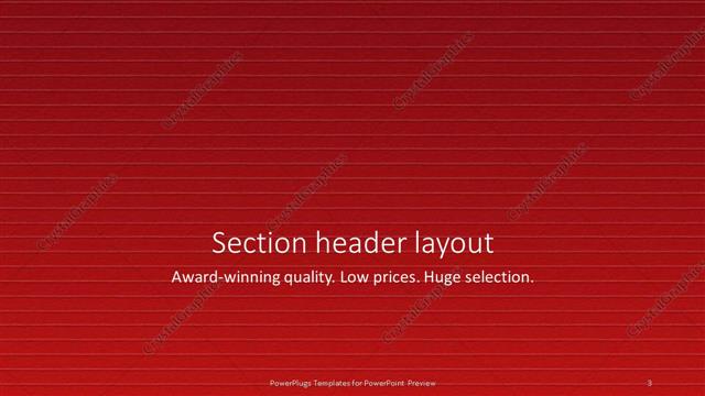 Section Header presentation slide layout