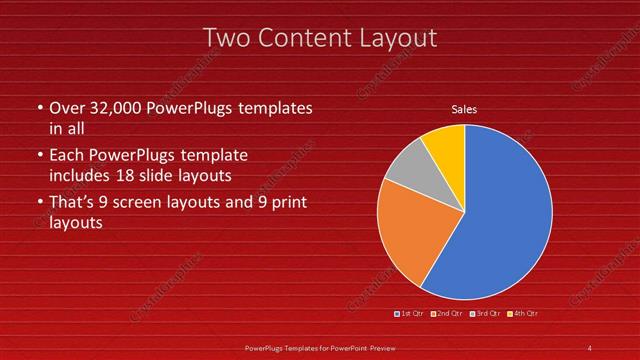 Two Content presentation slide layout