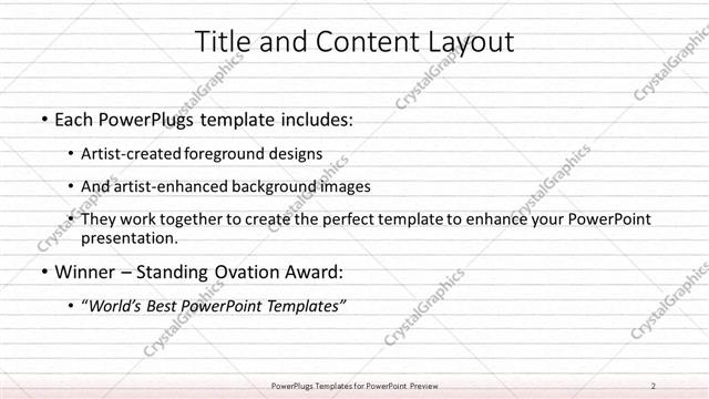 Title and Content presentation slide layout