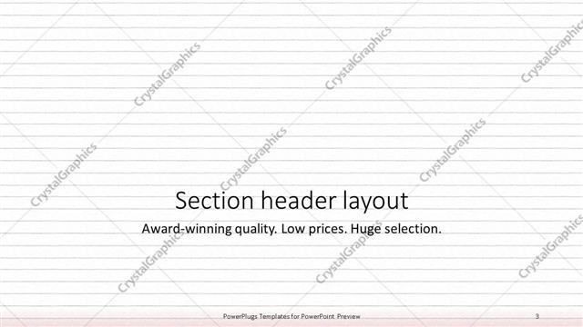 Section Header presentation slide layout