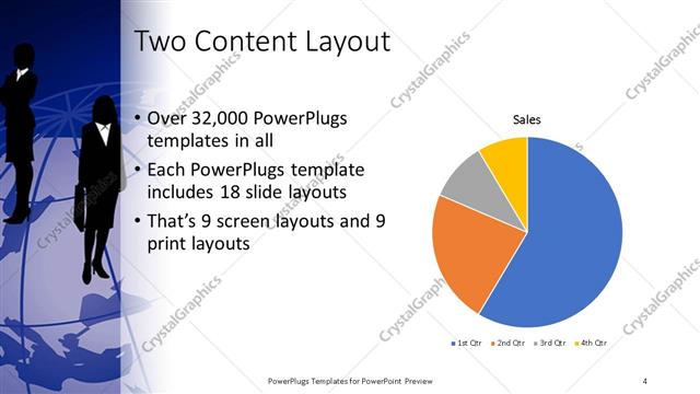 Two Content presentation slide layout
