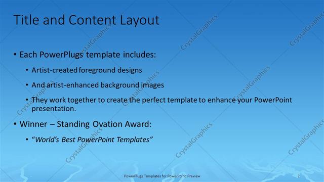 Title and Content presentation slide layout