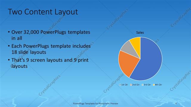 Two Content presentation slide layout
