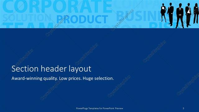 Section Header presentation slide layout