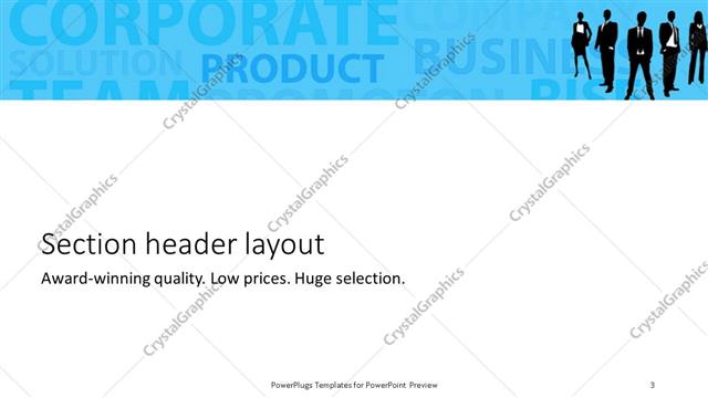 Section Header presentation slide layout