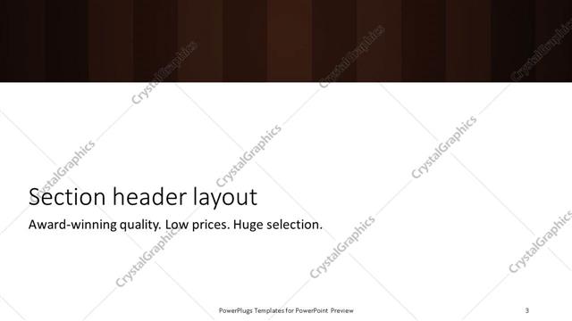 Section Header presentation slide layout