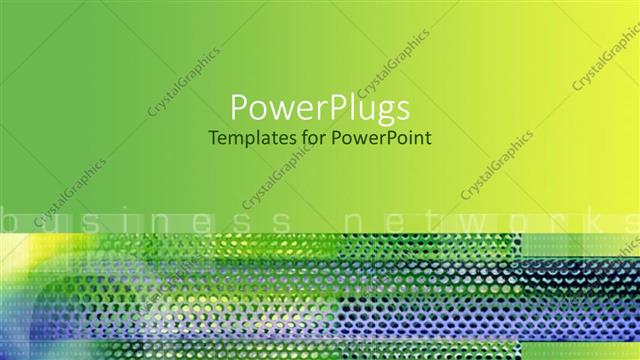  Presentation with network - Business Network text written on a green and blurry blue background