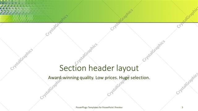 Section Header presentation slide layout