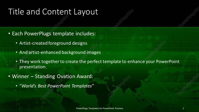 Title and Content presentation slide layout