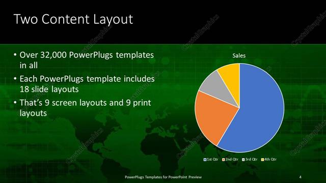 Two Content presentation slide layout