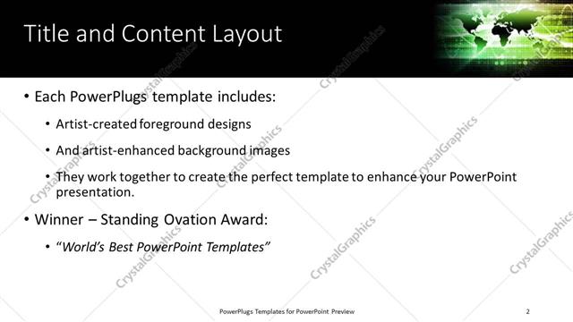 Title and Content presentation slide layout