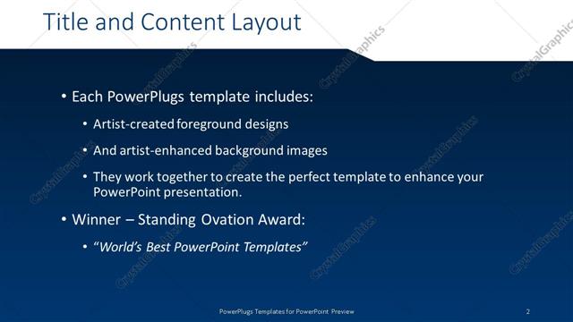 Title and Content presentation slide layout