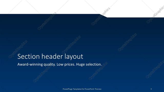 Section Header presentation slide layout