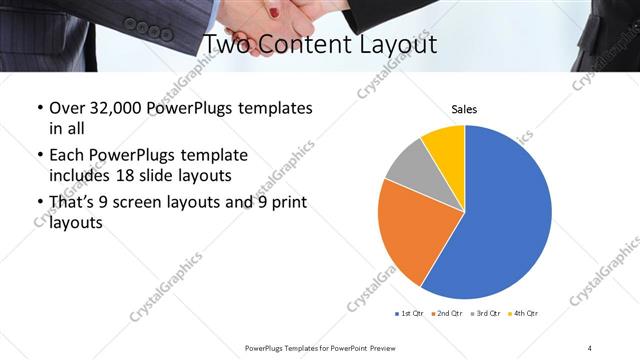 Two Content presentation slide layout