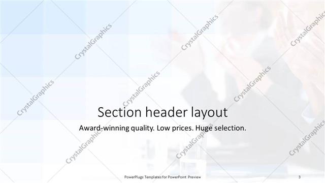 Section Header presentation slide layout