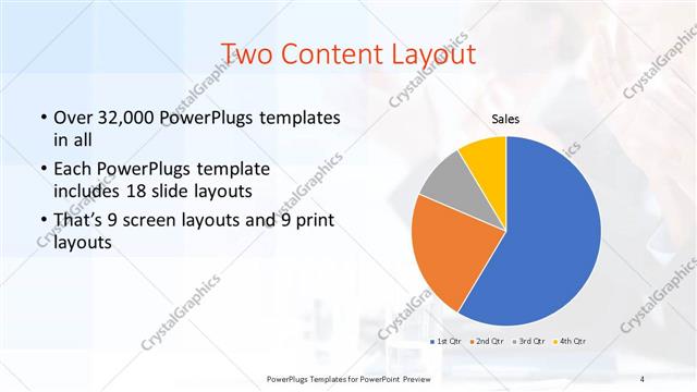 Two Content presentation slide layout