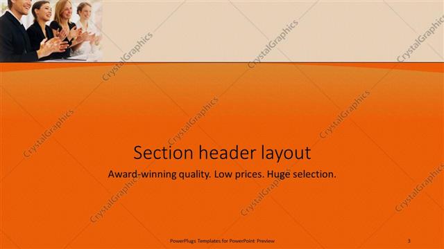 Section Header presentation slide layout